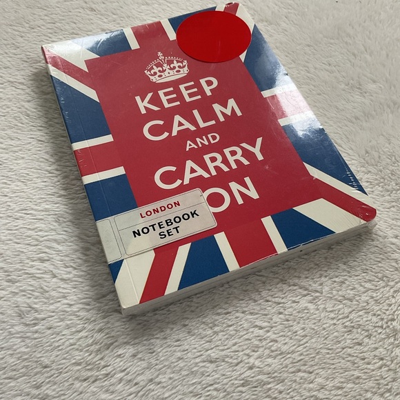 Cavallini Keep Calm and Carry On London Notebook Set NWT - Picture 4 of 11